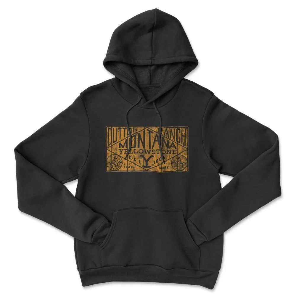 yellowstone Hoodie Dutton Ranch Wood Sign Hoodie