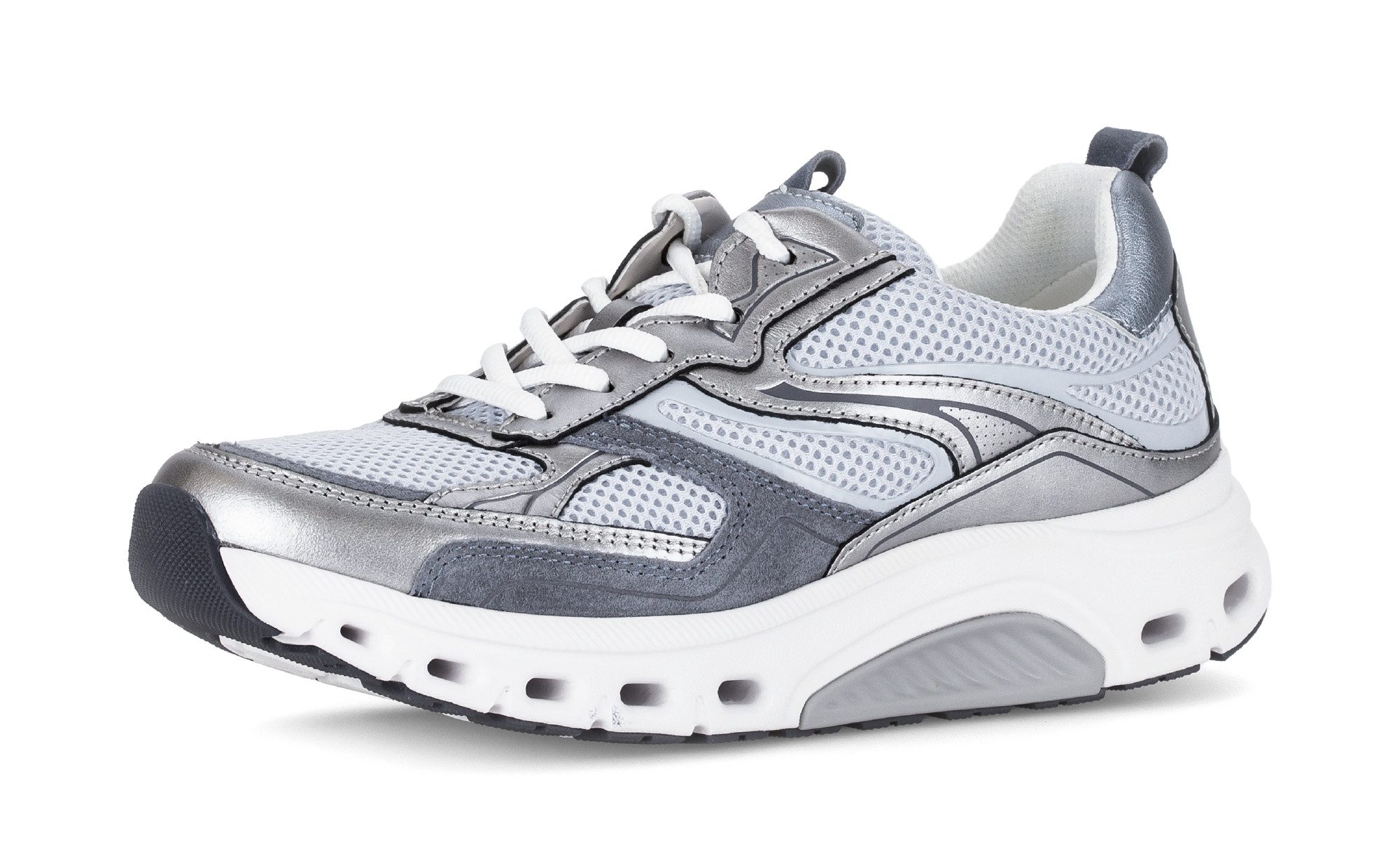 rollingsoft Keilsneaker, Freizeitschuh, Halbschuh, Schnürschuh mit weichem Schaftrand