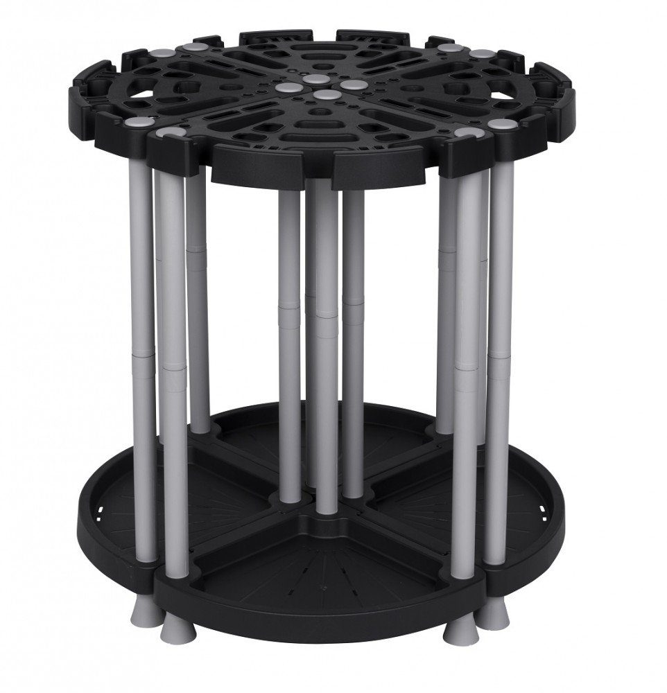 Gartengerätehalter 2 x Gartengerätehalter aus Kunststoff (Schwarz/Grau)