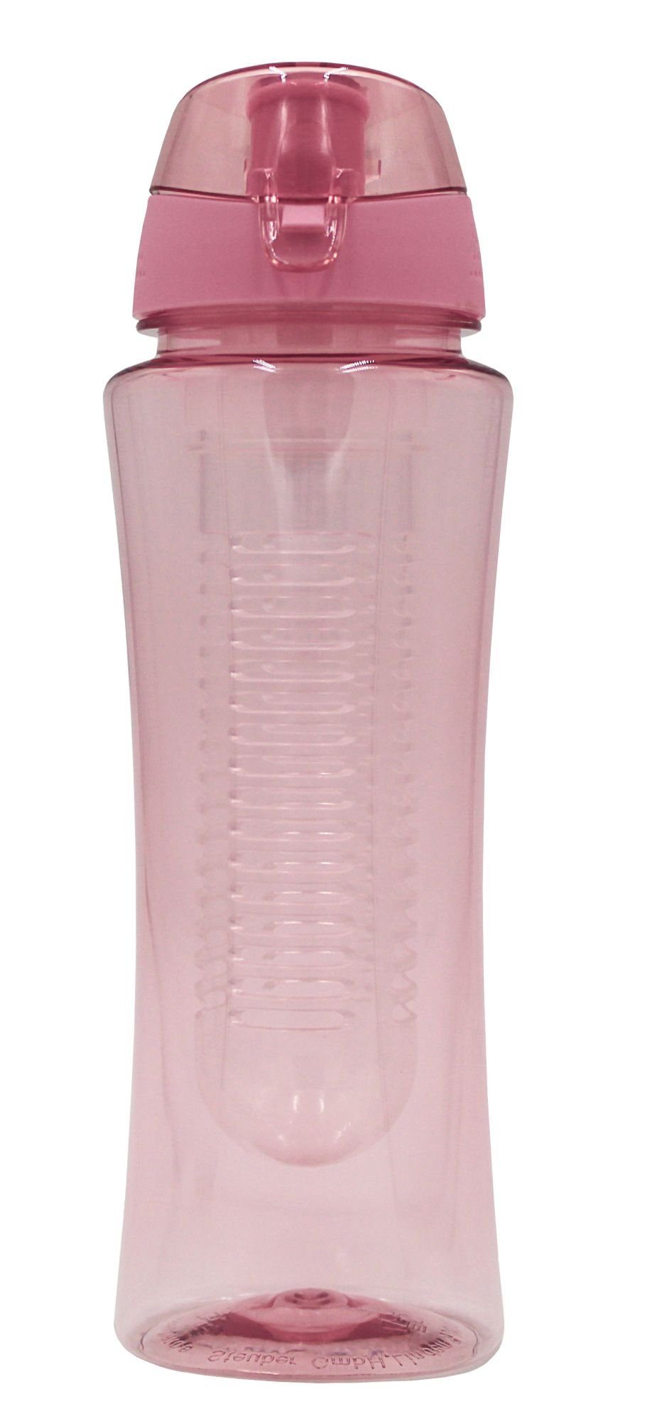 Trinkflasche Steuber Flavour, Silikon-Dichtungsring, mit Schraubverschluss rosa