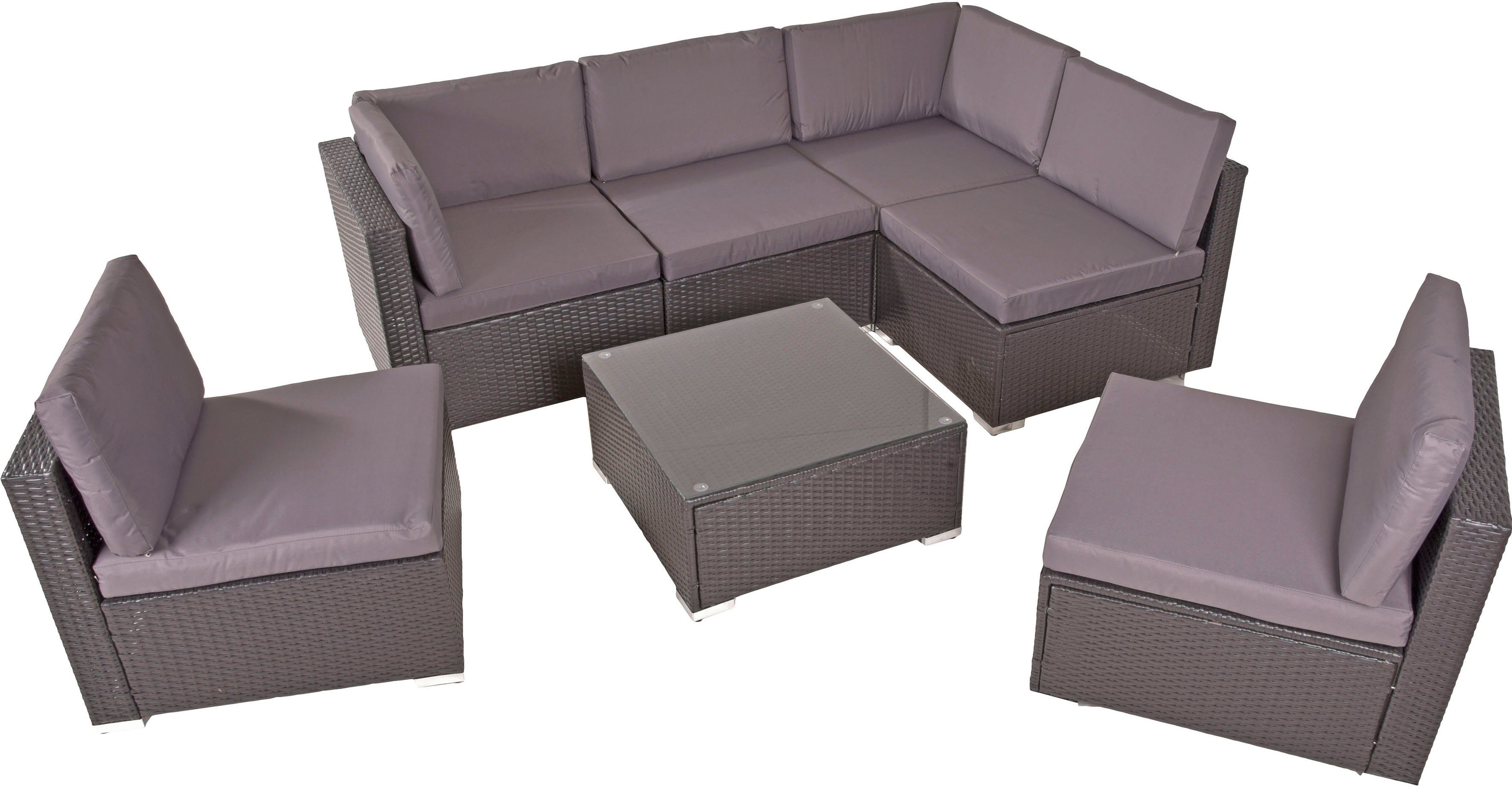 Garden Pleasure Gartenlounge-Set SANSIBAR, (7-tlg)