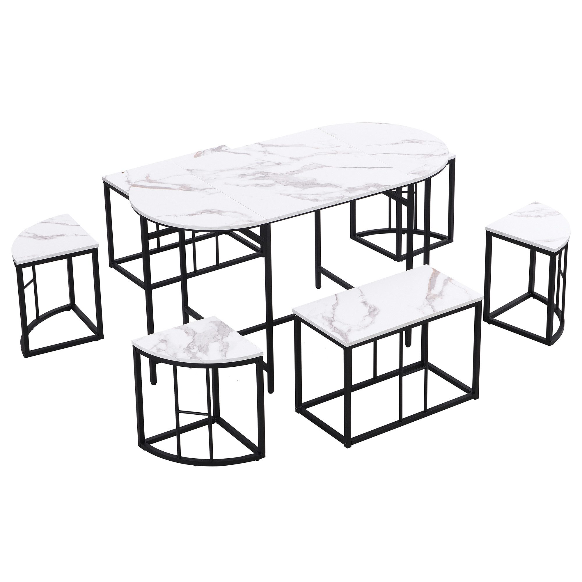 OKWISH Essgruppe, (1 Tisch, 4 Hocker günstig online kaufen