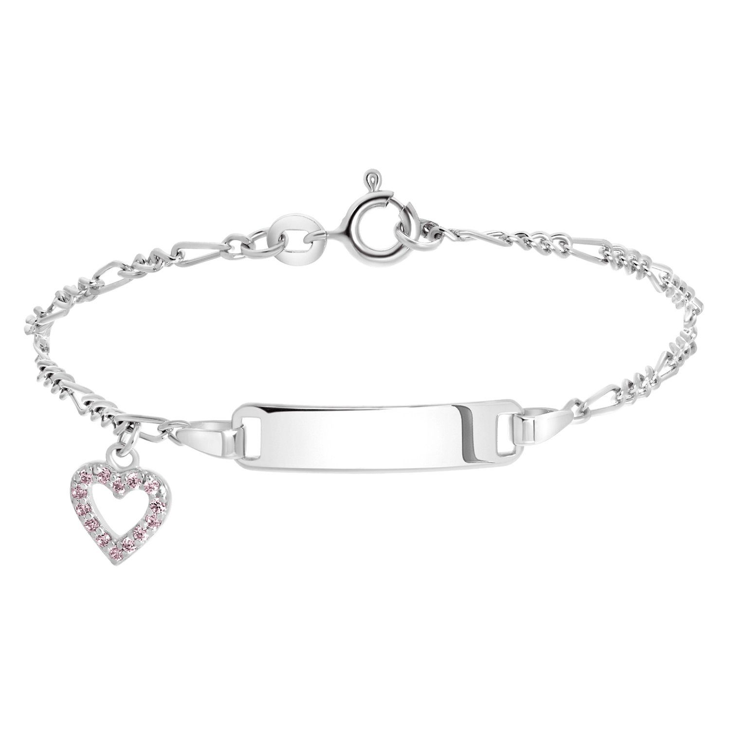 LUCARDI Armband mit Gravur Armband - 925 Silber - Silber - Zirkonia - Kinder