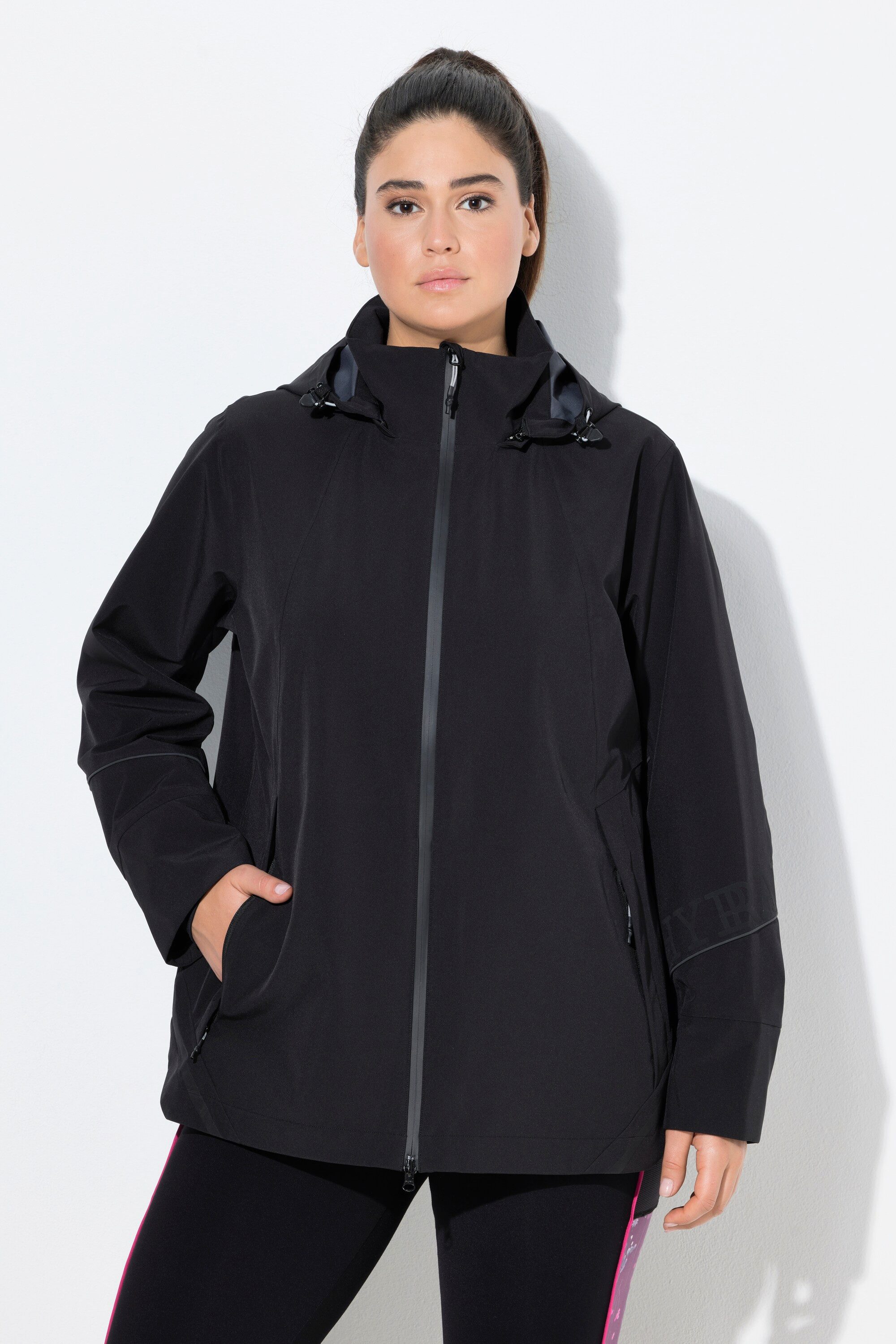 Ulla Popken Funktionsjacke Performance-Jacke wasserdicht Kapuze günstig online kaufen