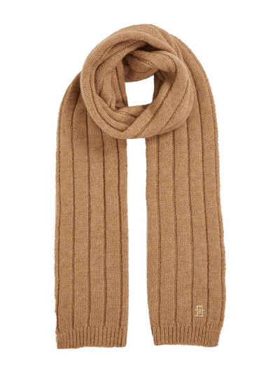 Tommy Hilfiger Strickschal TH TIMELESS SCARF, Rippstrick-Schal mit Monogramm