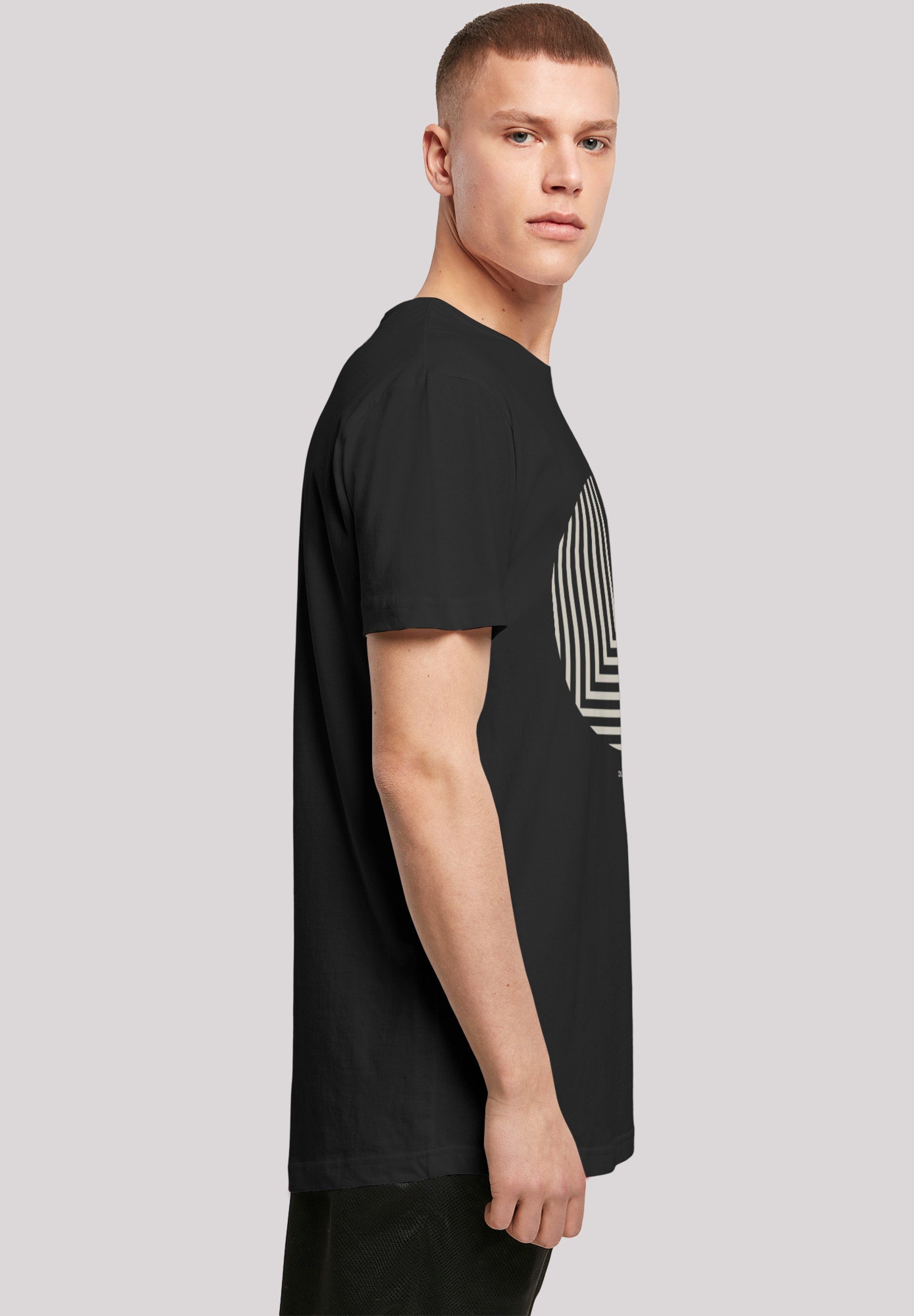 F4NT4STIC T-Shirt Geometrics Grün Print schwarz