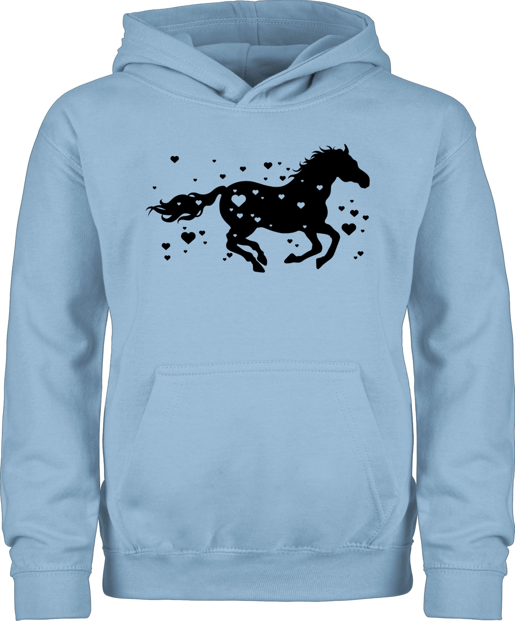 Shirtracer Hoodie Pferde Reiten Laufendes Pferd Pferd 2 Hellblau | Sweatshirts