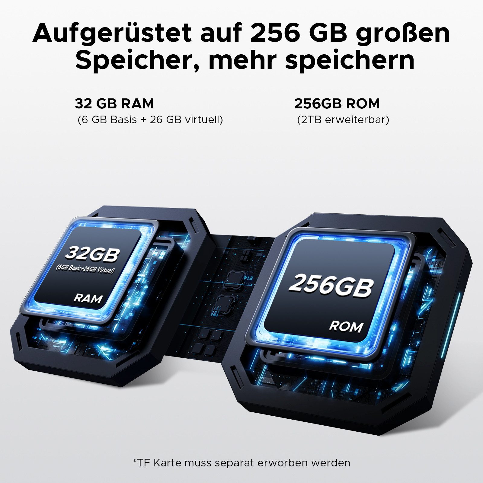 DOOGEE Blade 10 Pro Energy 50MP Android 15 6.6'' Handy Ohne Vertrag Outdoor Smartphone (6.56 Zoll, 256 GB Speicherplatz, 50 MP Kamera, 10,7mm ultradünnes Design,6150 mAh, 18-W-Schnellladefunktion)
