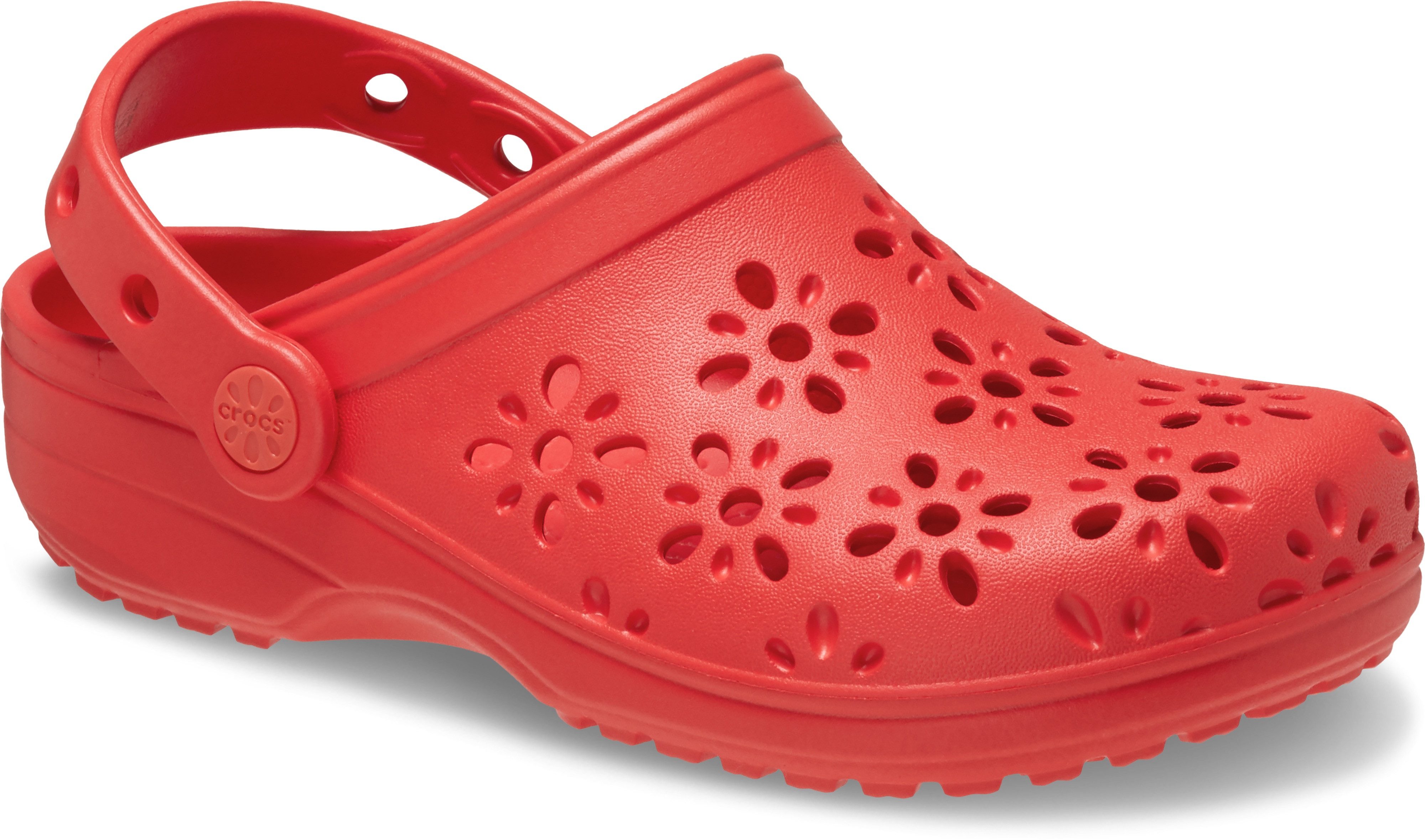 Crocs Classic Floral Cut Out Clog Clog Sandale mit schwenkbarem Fersenriemen