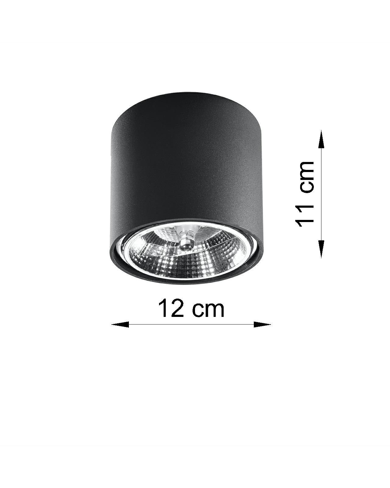 Metall Schwarz JASMYNN, Deckenspot Licht-Erlebnisse Deckenleuchte Wohnzimmer GU10 klein ohne stilvoll Flur Ø12cm Leuchtmittel,