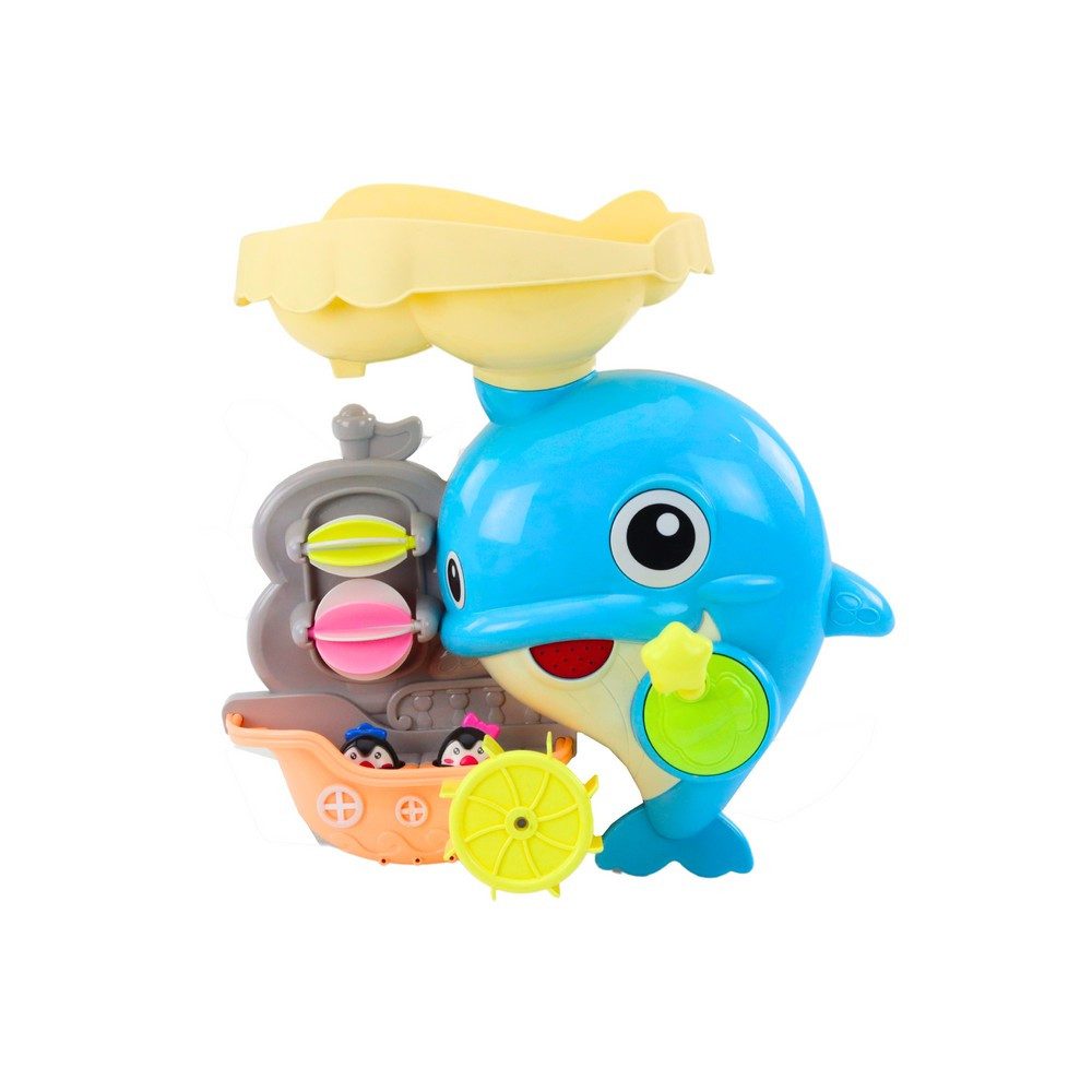 LEAN TOYS Wasserspielzeug Badespielzeug Badewannenspielzeug Wasserrad, Kunststoff, Spar-Set (1-tlg) Saugnäpfe, Wasserrad, Schöpfbecher, ab 18 Monaten
