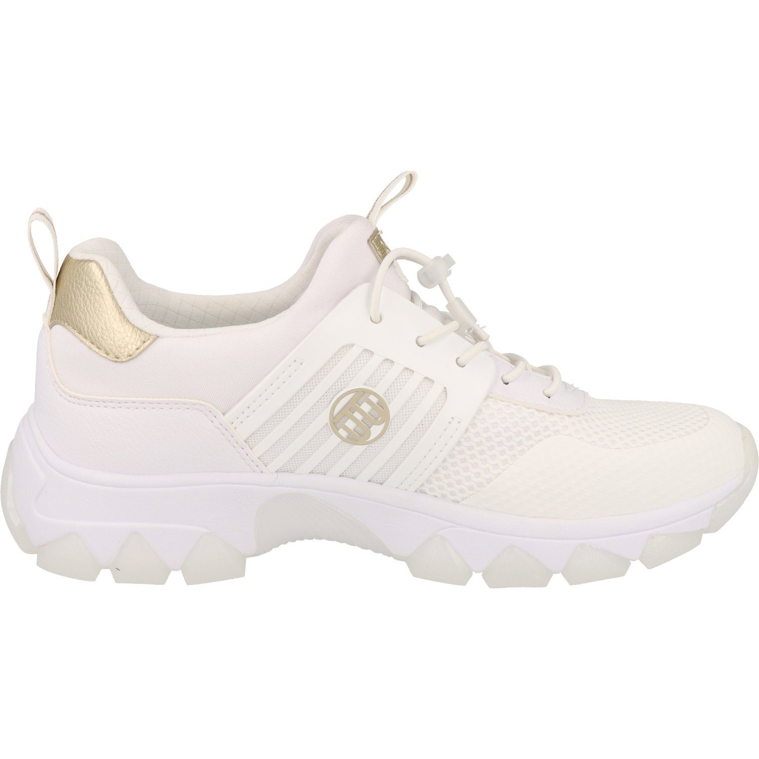 Sneaker White/Gold D32-95207-6969 Yuki Sneaker Damen sportliche Schuhe BAGATT Halbschuhe