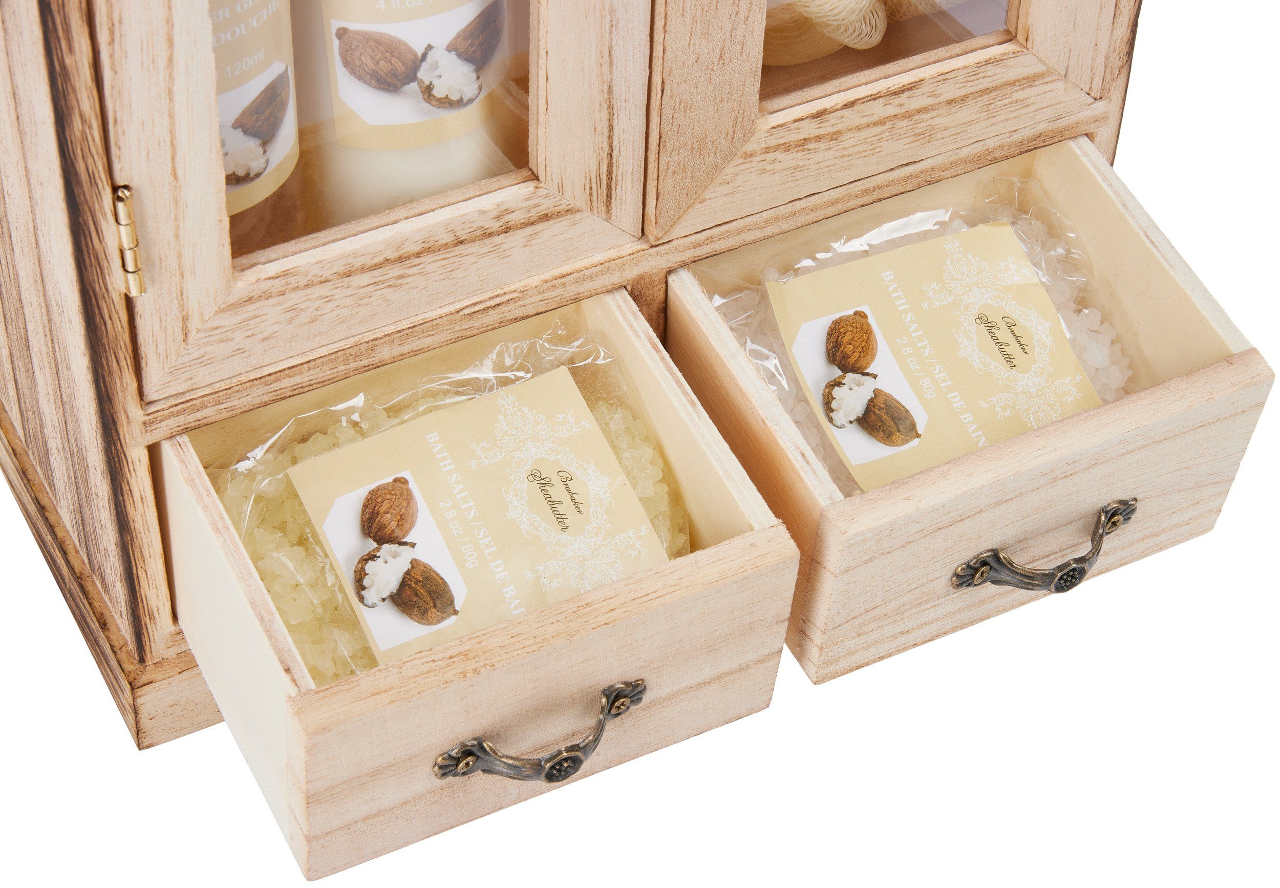BRUBAKER Hautreinigungs-Set Dusch- und Bade Set - Damen Geschenkset, 10-tlg., Pflegeset mit Sheabutter Duft, reinigend und pflegend Badeset