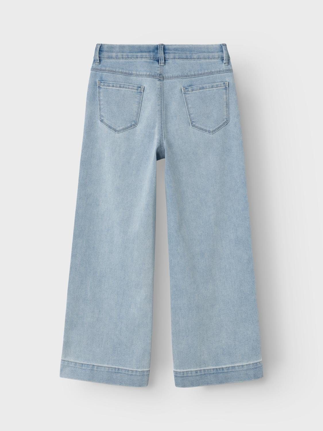 Name It Weite Jeans NKFROSE für Mädchen mit weitem Bein und High Waist unifarben, casual, loose fit, Baumwollmischung, Denim – Bild 4 von 5