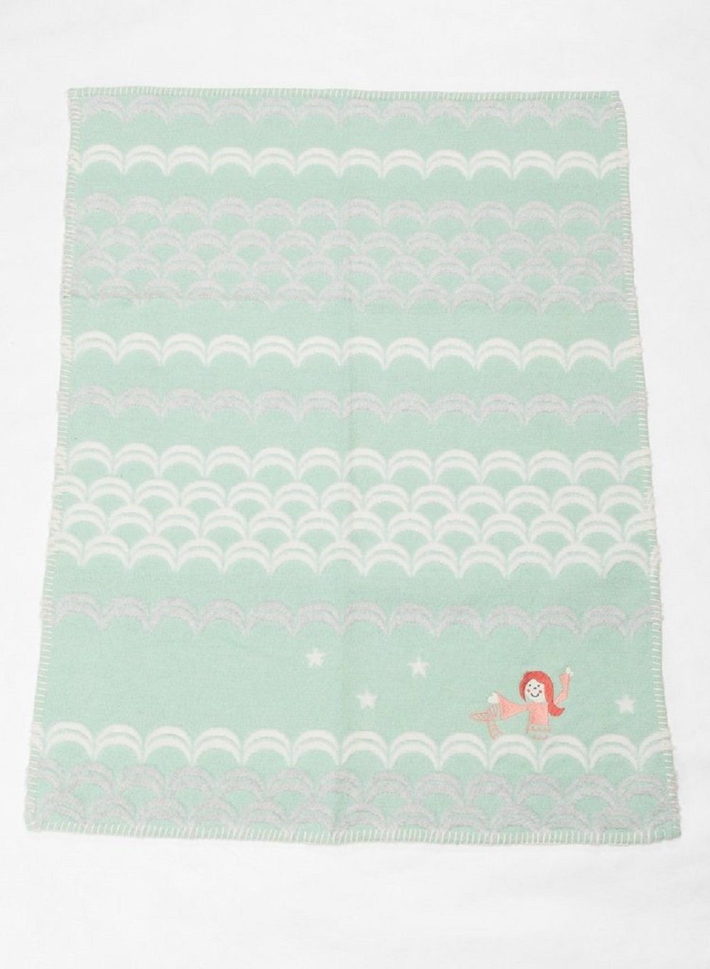 Babydecke Finn "Meerjungfrau" mit Stick 65 x 90 cm, DAVID FUSSENEGGER