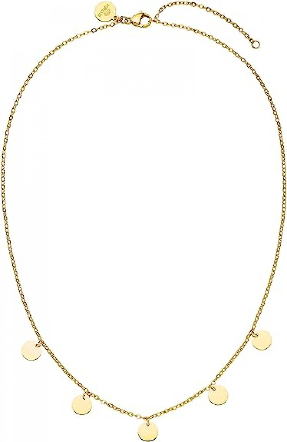 WaKuKa Charm-Kette golden Silber Kette wasserfeste 925er Damen-Halskette, aus