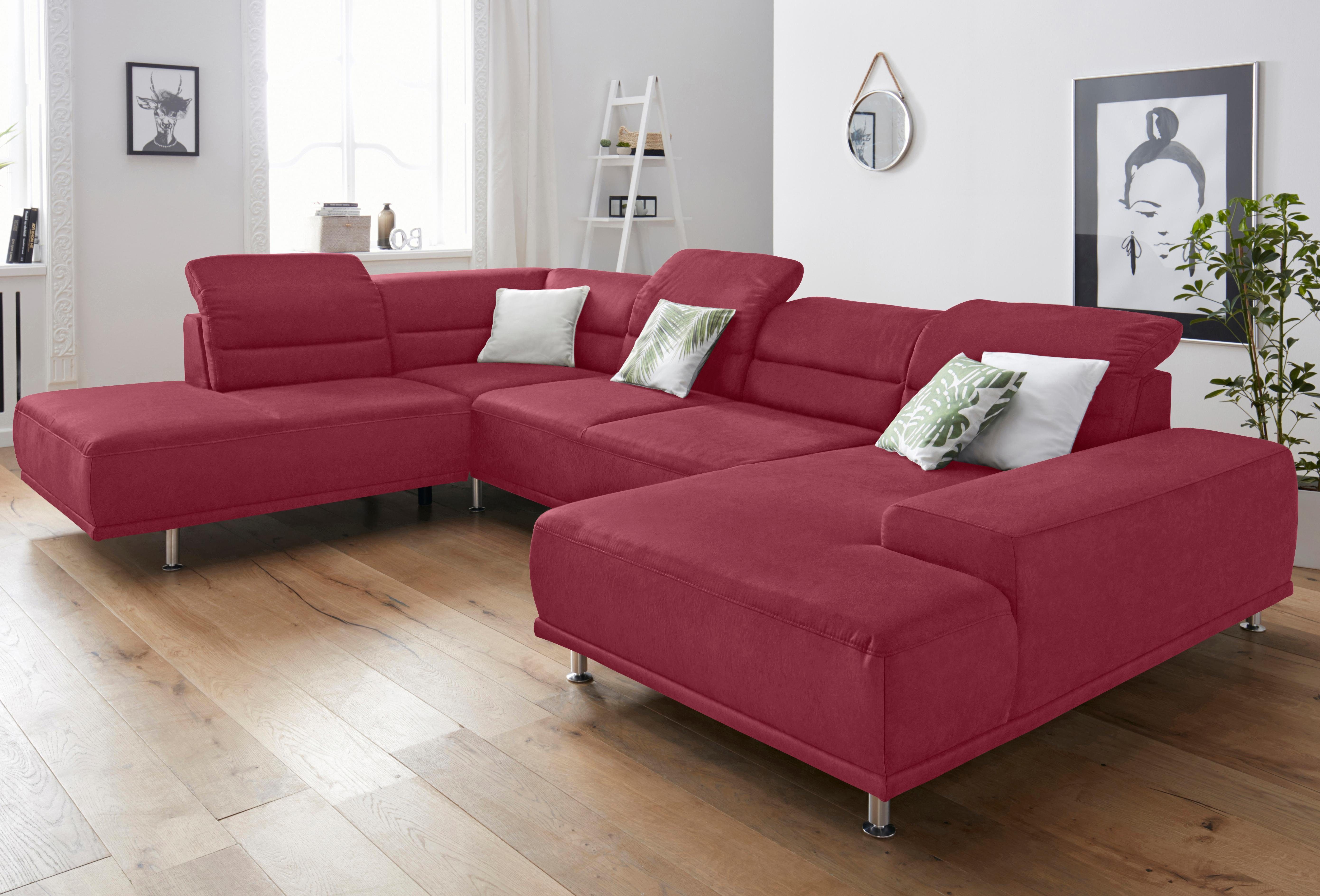 sit&more Wohnlandschaft "Mariola U-Form" mit Federkern, inklusive Kopfteil- günstig online kaufen