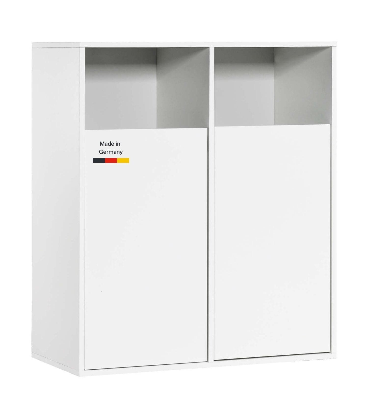 mokebo Wäscheschrank Der Wäschehüter (2-türig) Made in Germany, Wäschesammler, mit Magnetverschluss in Weiß
