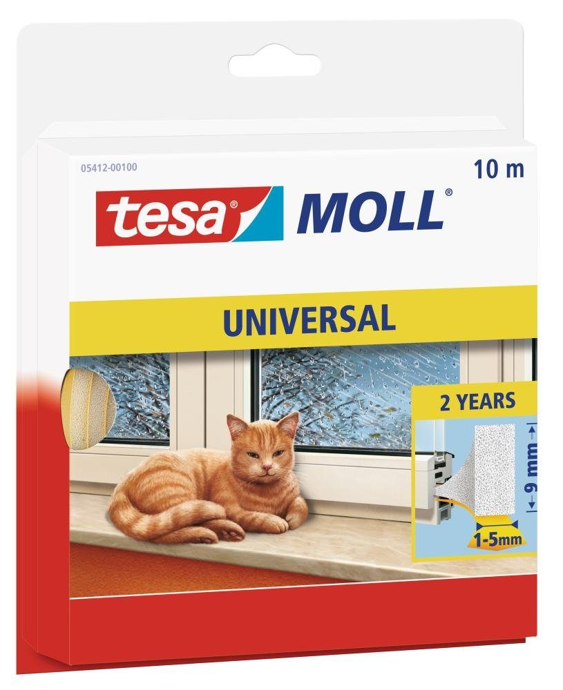 tesa Dichtband tesamoll® Universal für Spaltentiefe 1-5 mm, selbstklebend -  einfache Montage