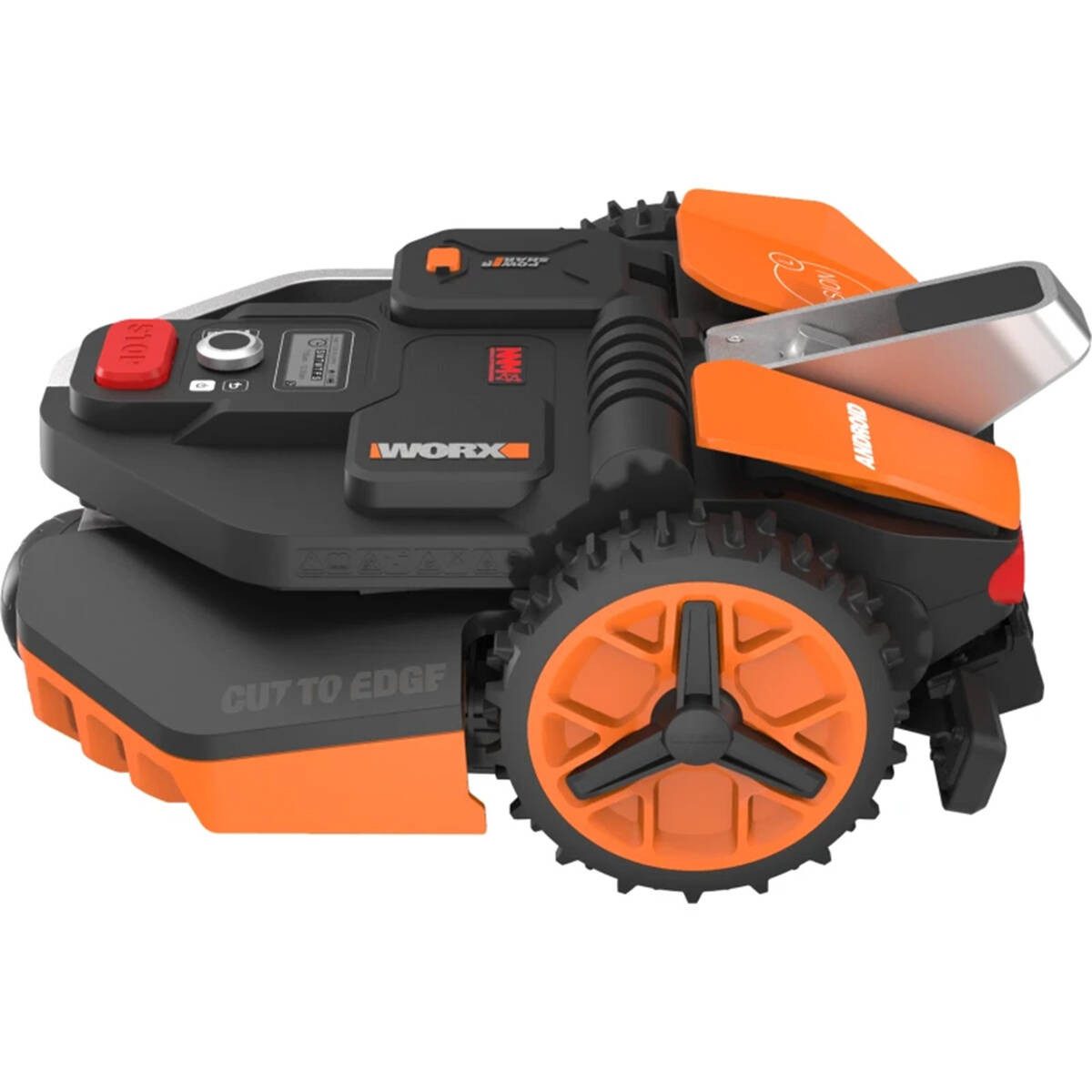 Worx Rasenmähroboter WR213E, (Komplett-Set, Inklusive Akku und Ladegerät), KI,Cut-to-Edge,App-Steuerung,begrenzungskabelfrei schwarz