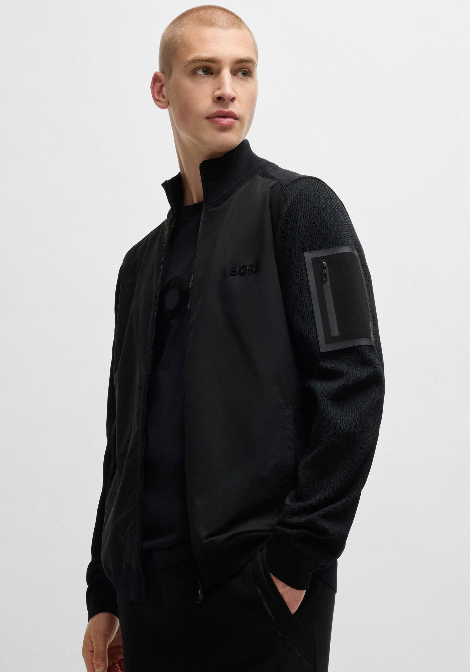BOSS GREEN Bomberjacke Zhino mit Markenlabel günstig online kaufen