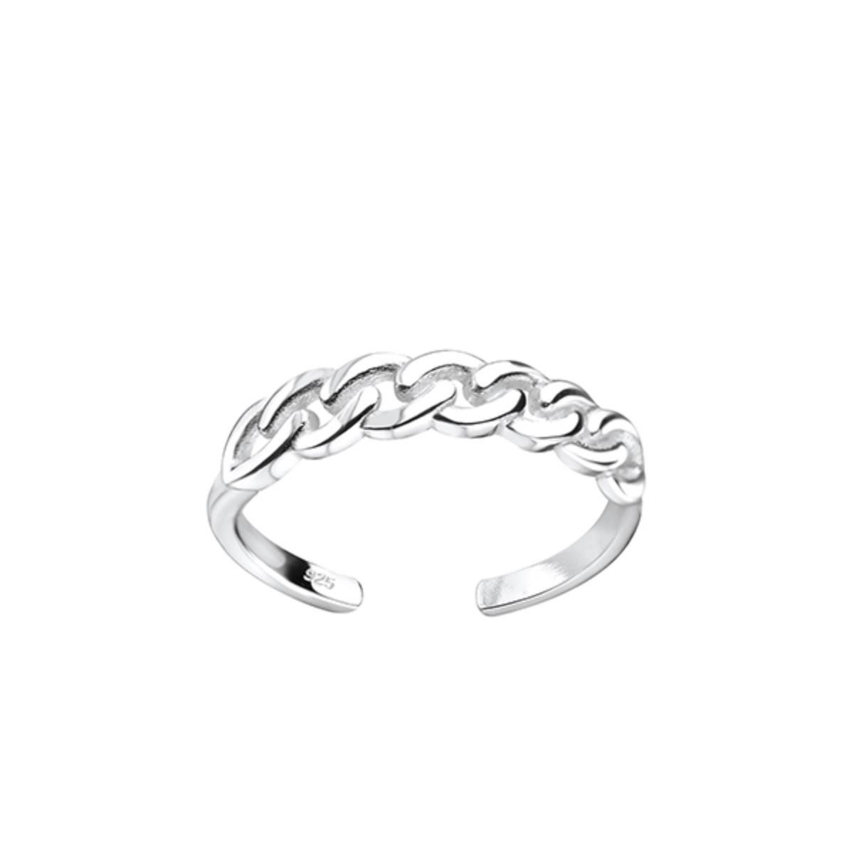 Order & Smile Schmuck Zehenring Zehenring geflochten: Zehring Silber 925, gestempelt