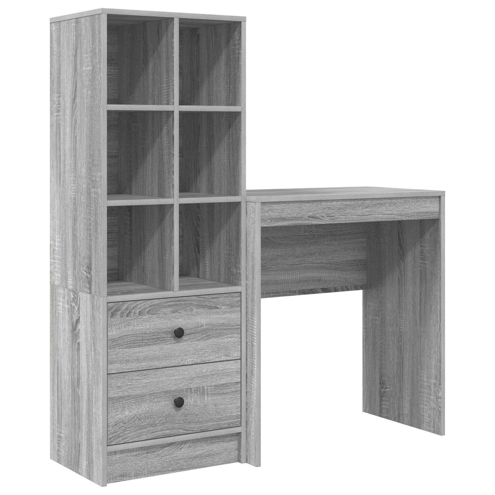 vidaXL Sideboard Schreibtisch mit Stauraum Grauer günstig online kaufen