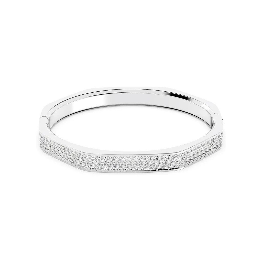 Swarovski Armreif Dextera Pavé, White, Rhodium plated 5639202 günstig online kaufen