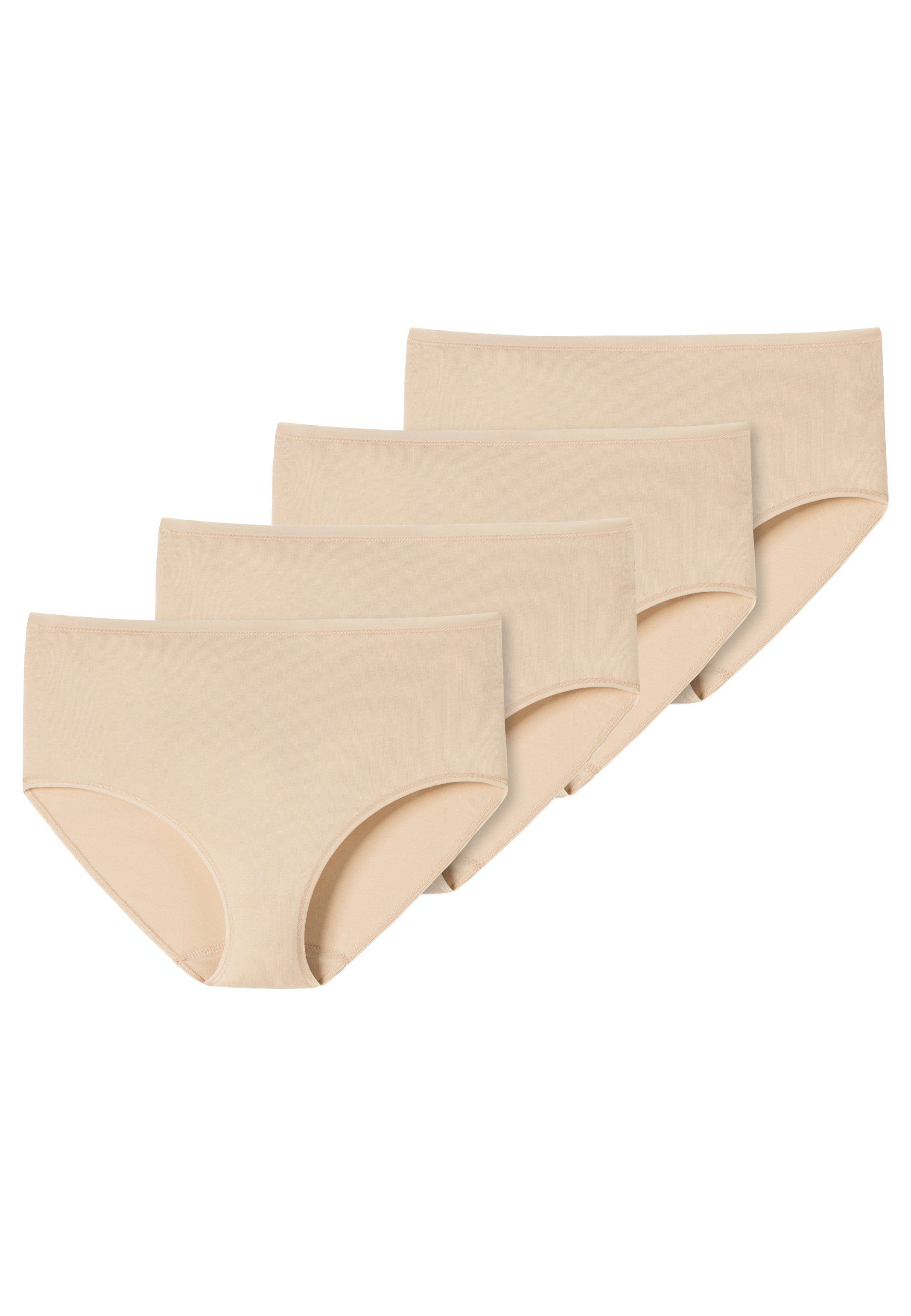 Schiesser Midislip 4er Pack 95/5 Organic Cotton (Spar-Set, 4-St) Midi Slip - Baumwolle - Besonders flache Nähte und supersofter Bund Sand | Slips