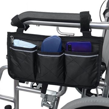 Mrichbez Aufbewahrungstasche Rollstuhl Seitentasche mit Taschen (1-tlg), Walker Hängetasche Aufbewahrungsorganisator