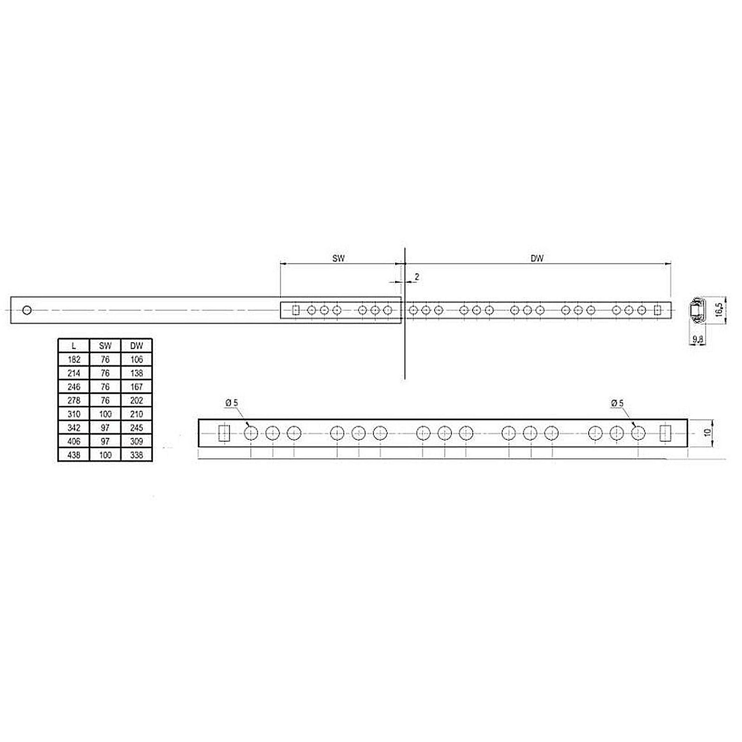 SO-TECH® Auszug Teilauszüge H: 17 mm / L: 310 mm Schubladenschienen (20 St), Teilauszug Rollenauszug Kugelführung – Bild 3 von 4