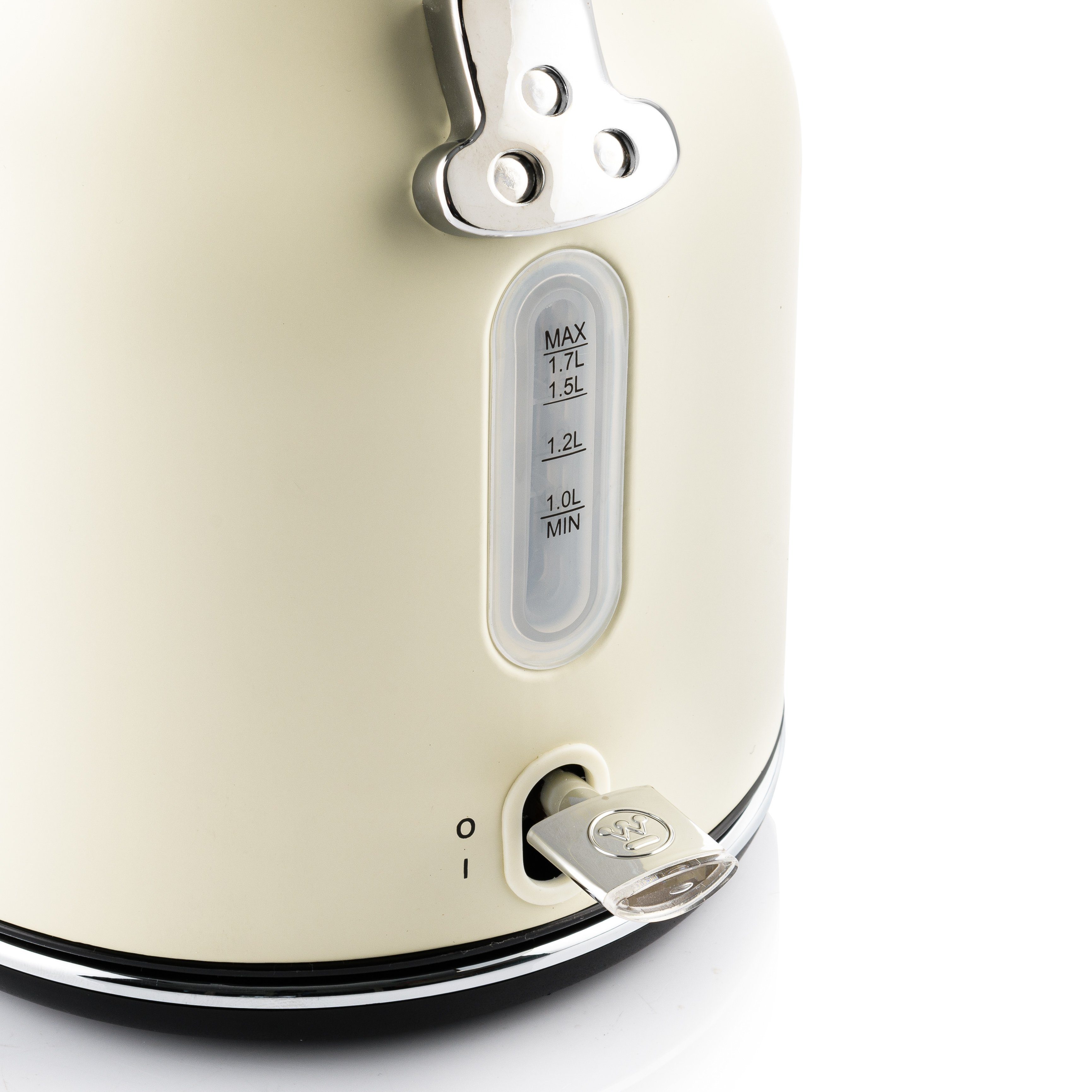 Westinghouse Toaster Retro Früstücksset, Schlitze, 1,7 L 2 2 2200 W, Wasserkocher W 815 kurze für Sockel cremeweiß Volumen Scheiben, 360°