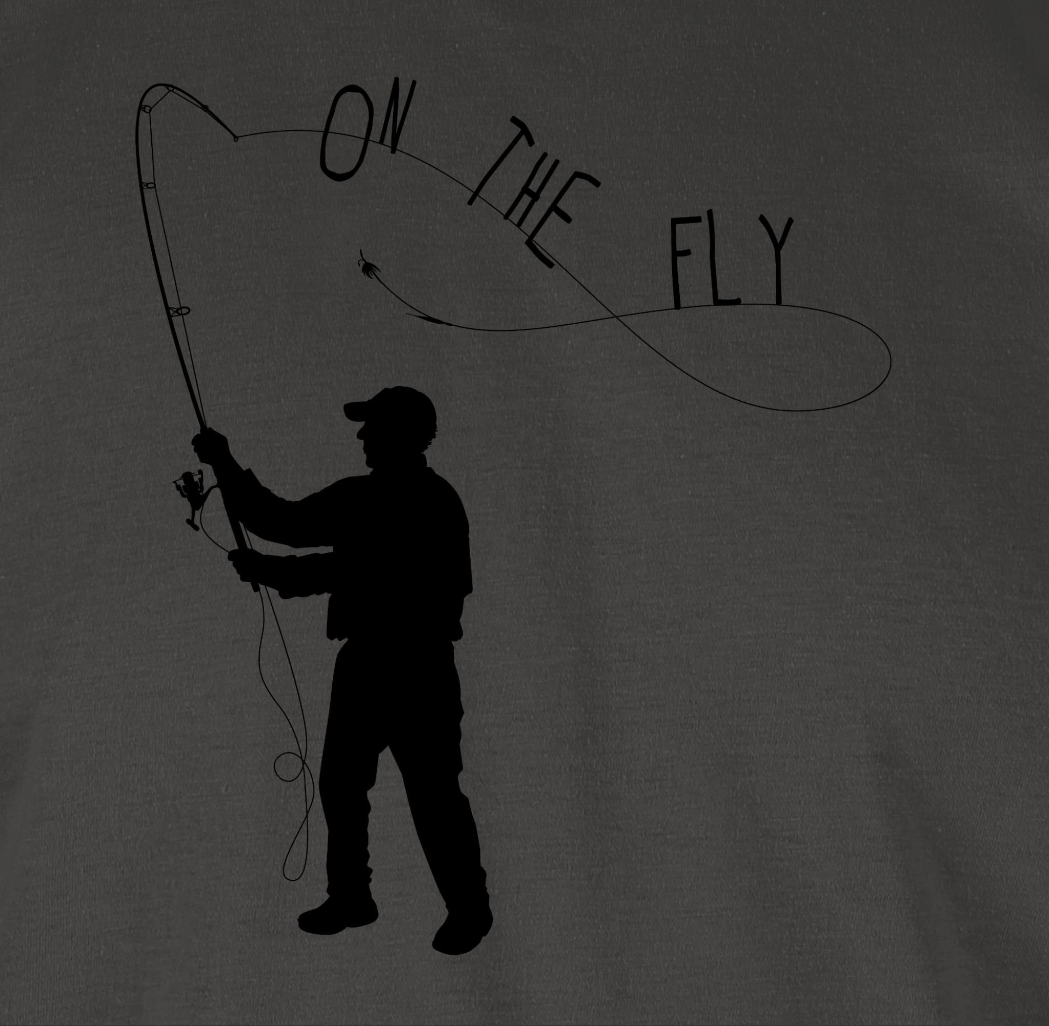- 1 Angler Dunkelgrau Fishing T-Shirt Shirtracer On Geschenke Fly the