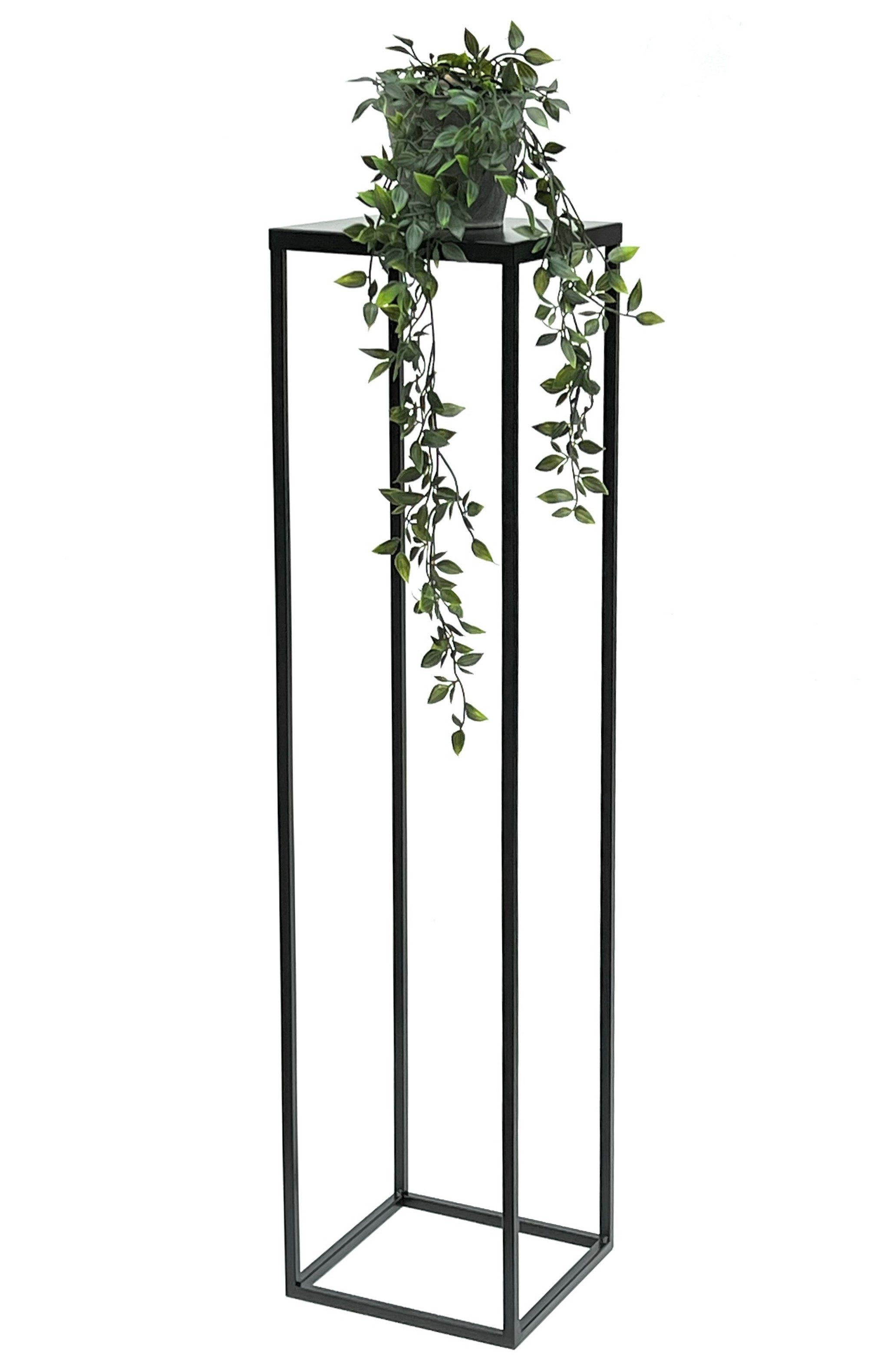 Schwarz Modern Blumensäule Blumenhocker Eckig FRA-006 100 Metall DanDiBo Pflanzenhocker DanDiBo cm Blumenständer Blumenständer Pflanzenständer Beistelltisch