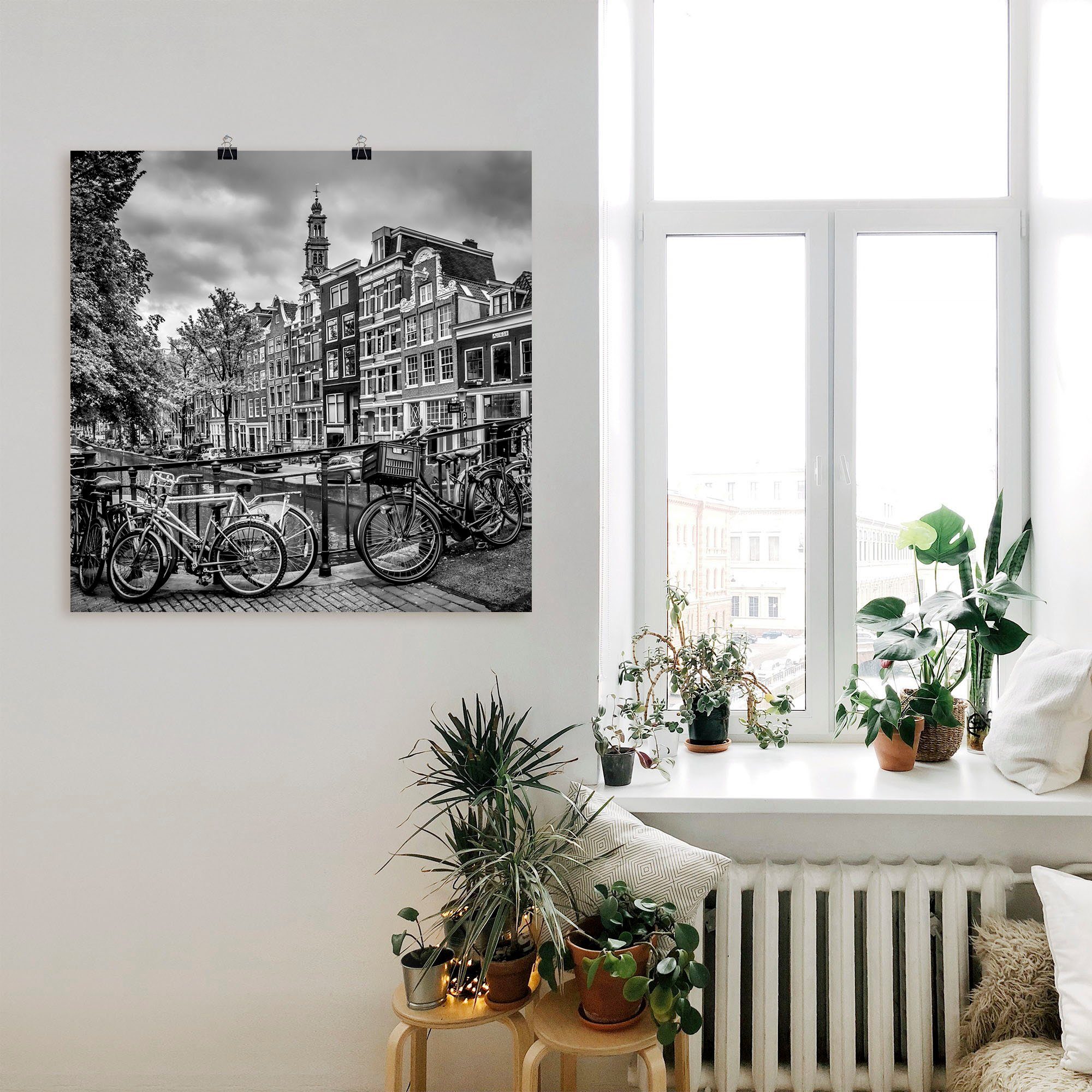 Artland Wandbild in Bloemgracht, versch. Poster Amsterdam oder Wandaufkleber (1 Alubild, Amsterdam St), Größen Leinwandbild, als