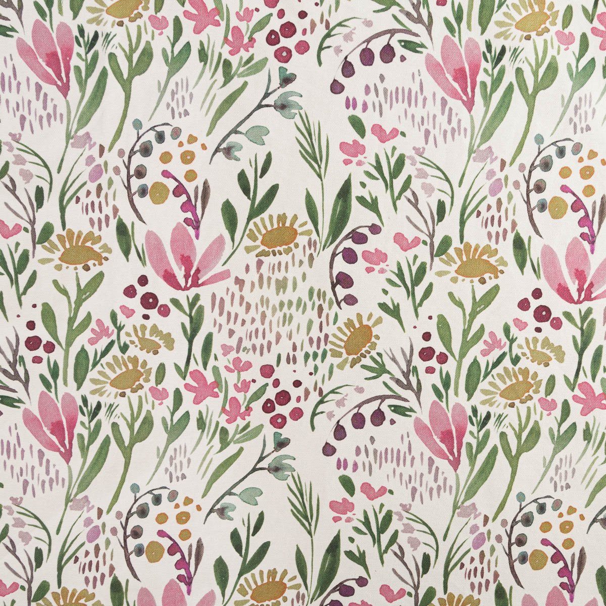 SCHÖNER LEBEN. Tischdecke Tischdecke Aquarell Blumen weiß rosa grün in versch. Größen, handmade