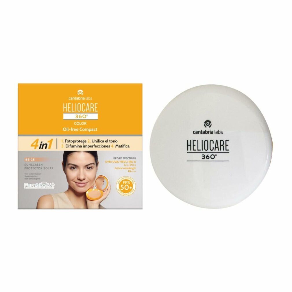 Heliocare Puder 360º ölfreie Kompaktfarbe SPF50 #Beige 10 gr