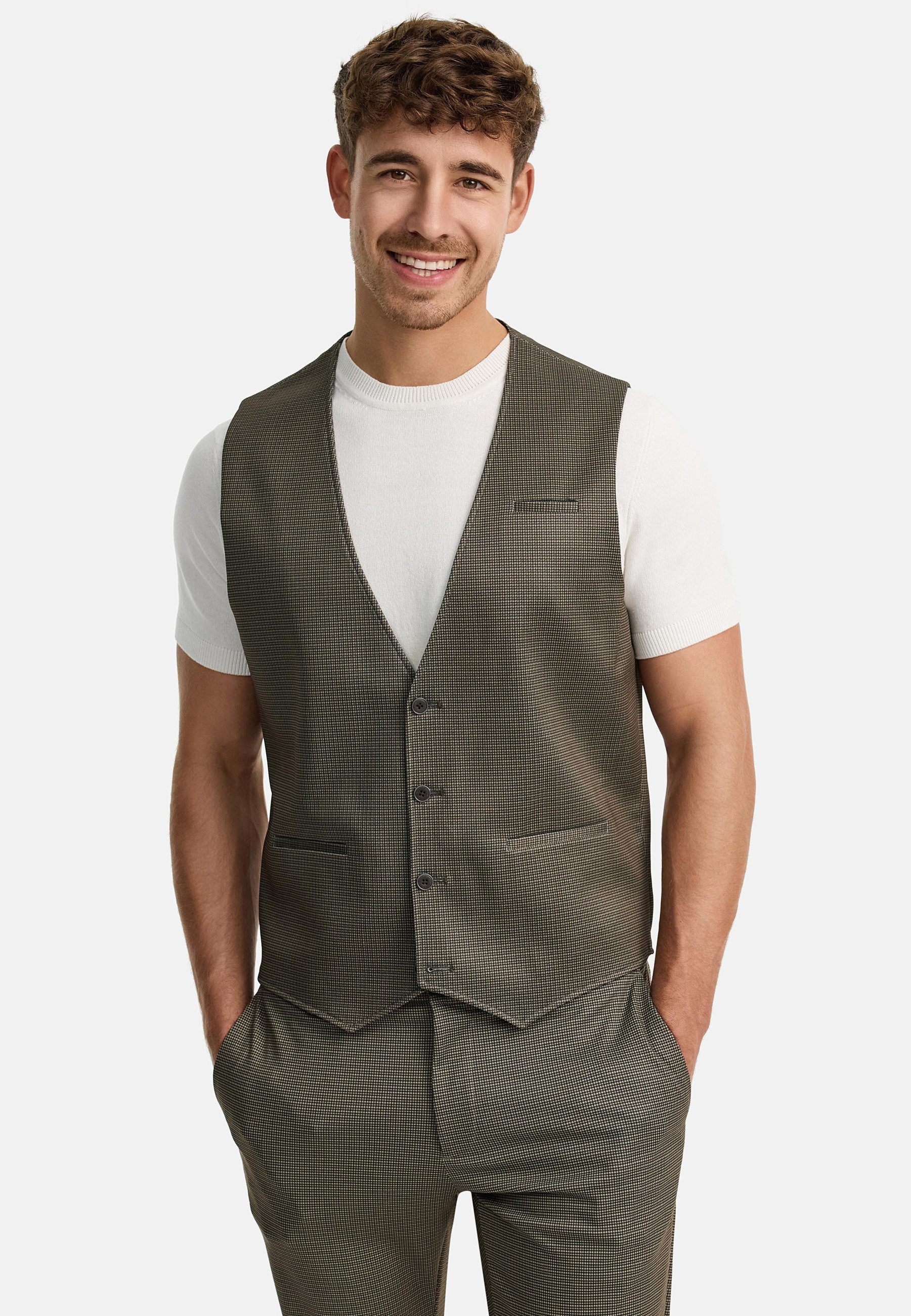 Jeff Anzugweste Herren JFChris Anzug Weste Herrenweste Elegante Weste im ze günstig online kaufen