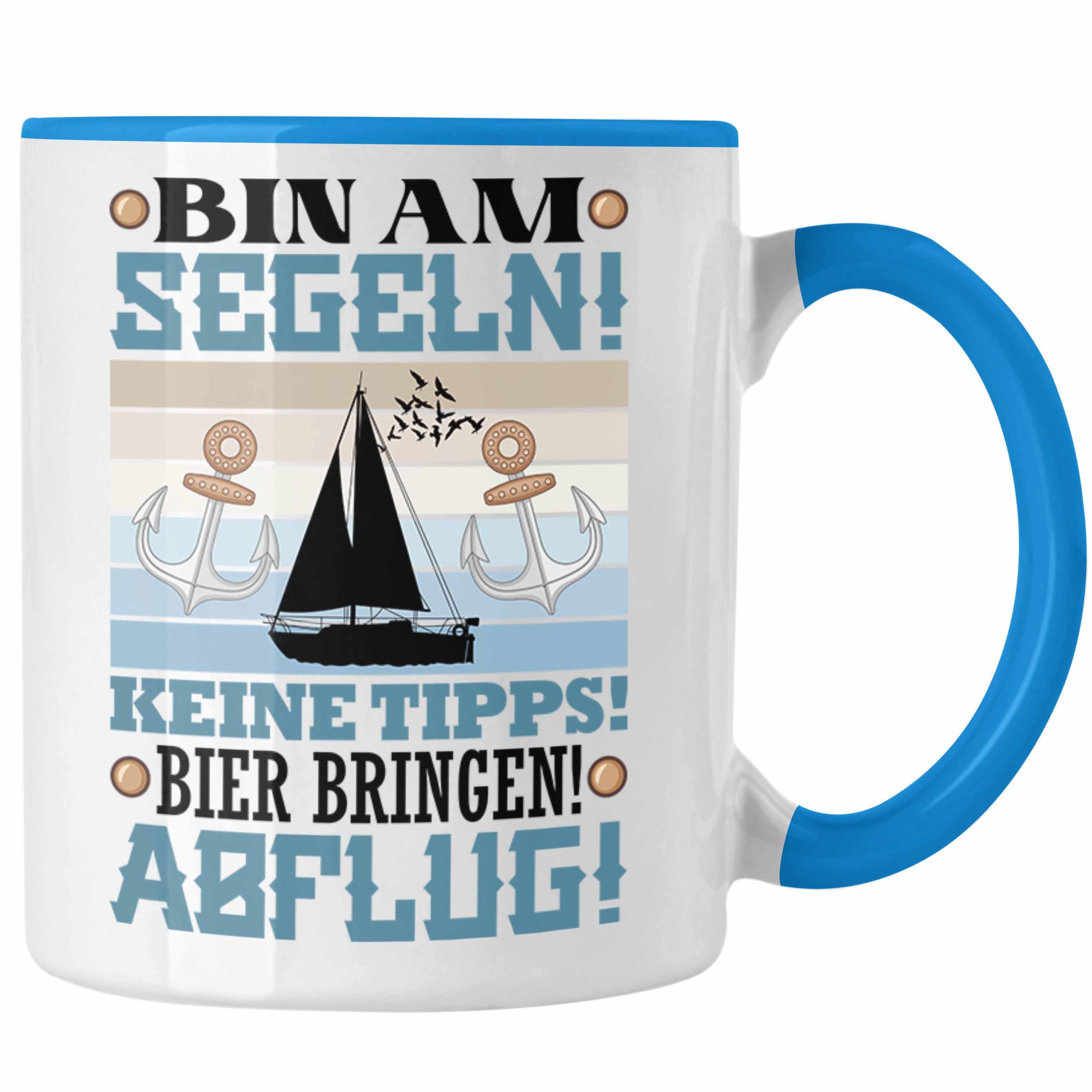 Trendation Tasse Segler Tasse Geschenk Männer Blau