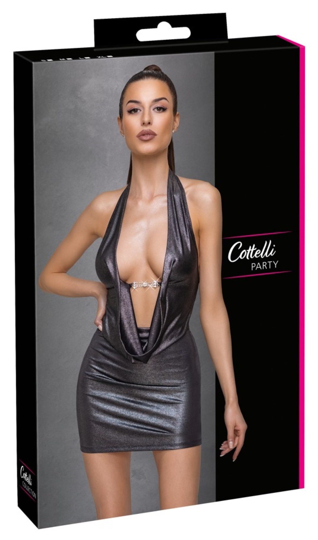 Minikleid Cottelli PARTY - Kleid silber - (L,M,S,XL)