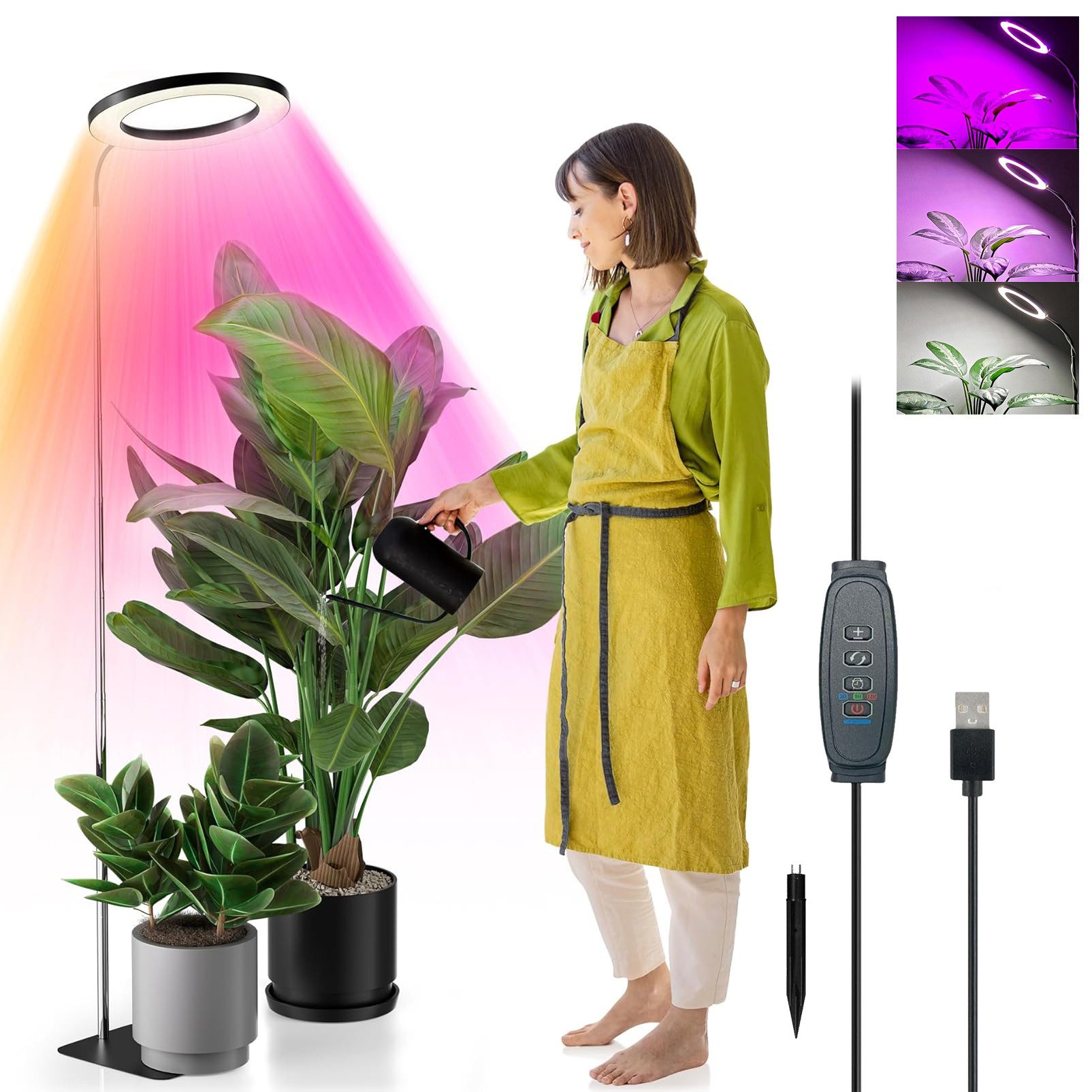 LMaxhome Pflanzenlampe LED Vollspektrum Wachstumslicht 25-155CM günstig online kaufen