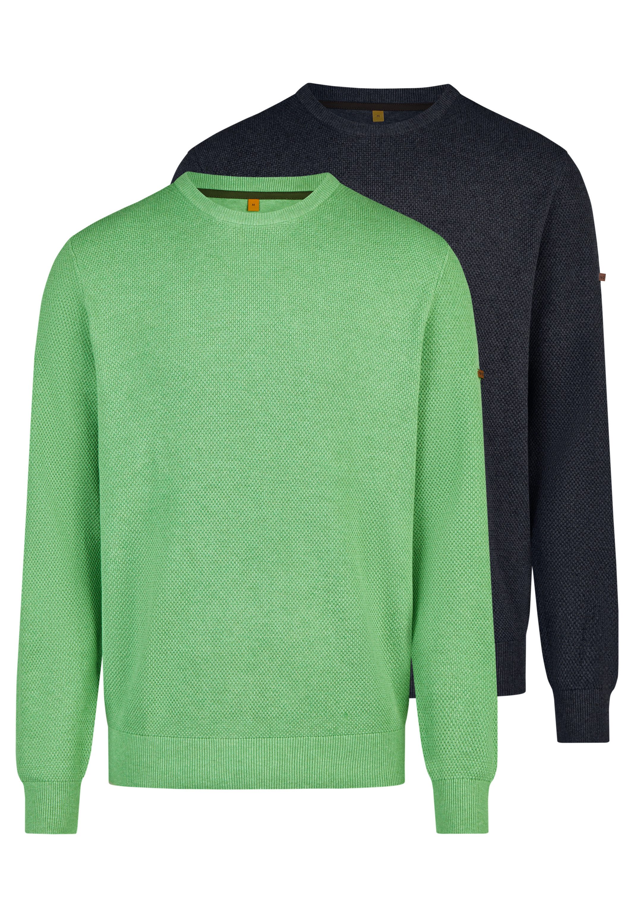 Redmond Rundhalspullover 2er Pack Basic (Spar-Set, 2-tlg) Pullover - Baumwolle - Atmungsaktiv