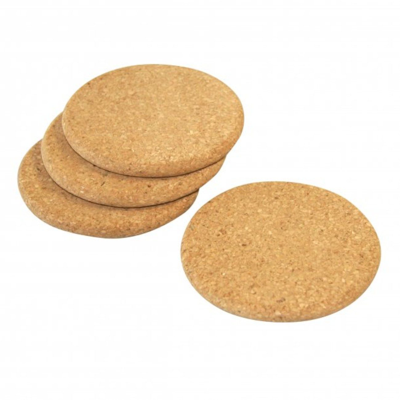 axentia Glasuntersetzer, 4-tlg., Tischschutz für Gläser & Tassen, Naturdesign