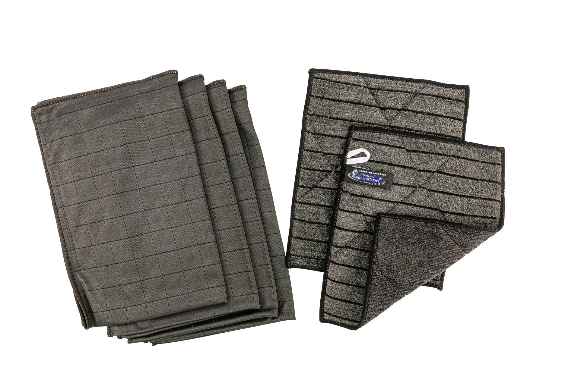 AQUA CLEAN Aqua Clean Black Edition Fenstertücher Systemreinigung 6tlg. Reinigungstücher (Mikrofaser)