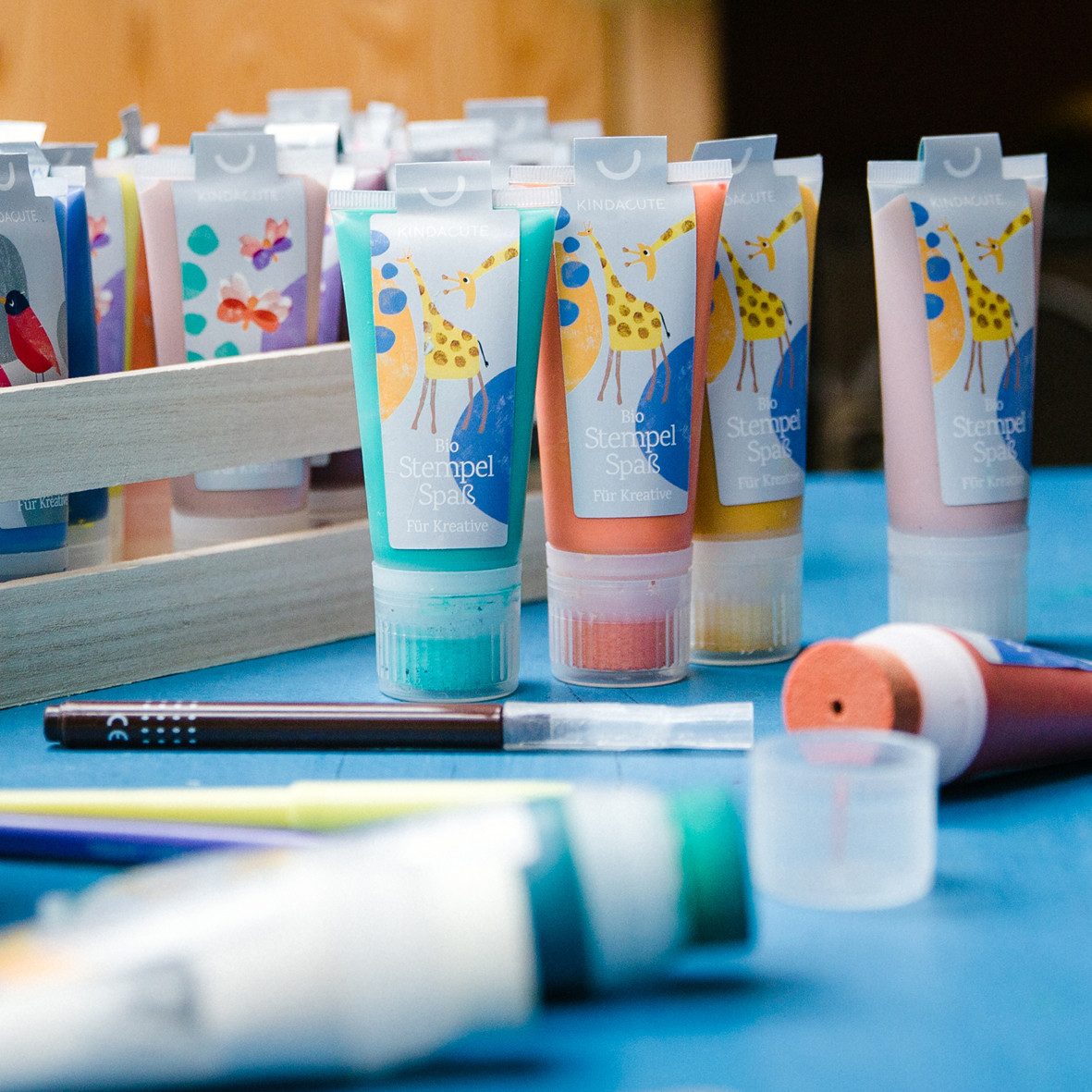 KINDACUTE Bastelfarbe Bio Stempelspaß Sparsets, Für Hand-und Fußabdrücke