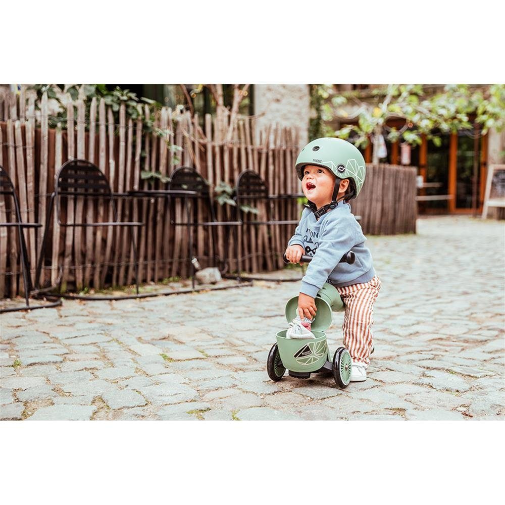 Scoot and Ride Kinderfahrzeug Lauflernhilfe 1 Highwaykick Lines Lifestyle, Grün, Aufbewahrungsbox, / 2in1 mit Green Kickboard