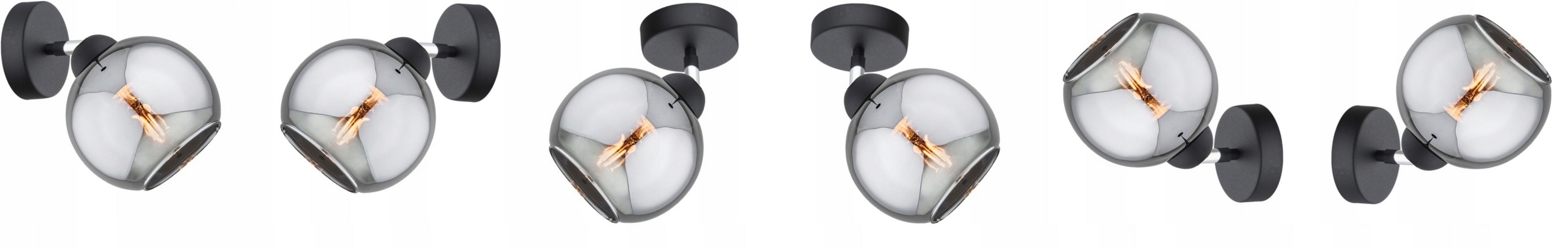 Licht-Erlebnisse Wandstrahler SOREN, ohne Leuchtmittel, E27 verstellbar Kugel Schirm Modern