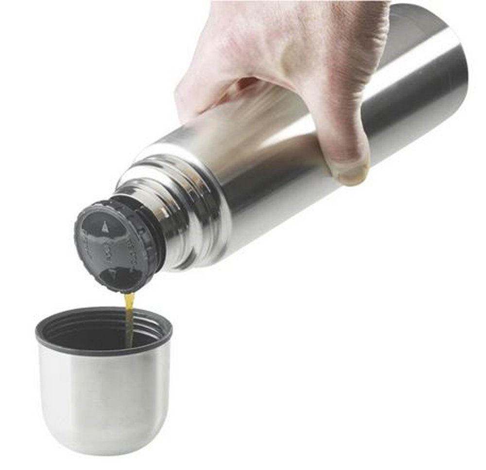 GRÄWE Thermoflasche, Thermosflasche, 1,0 L Edelstahl, Serie Thermohome