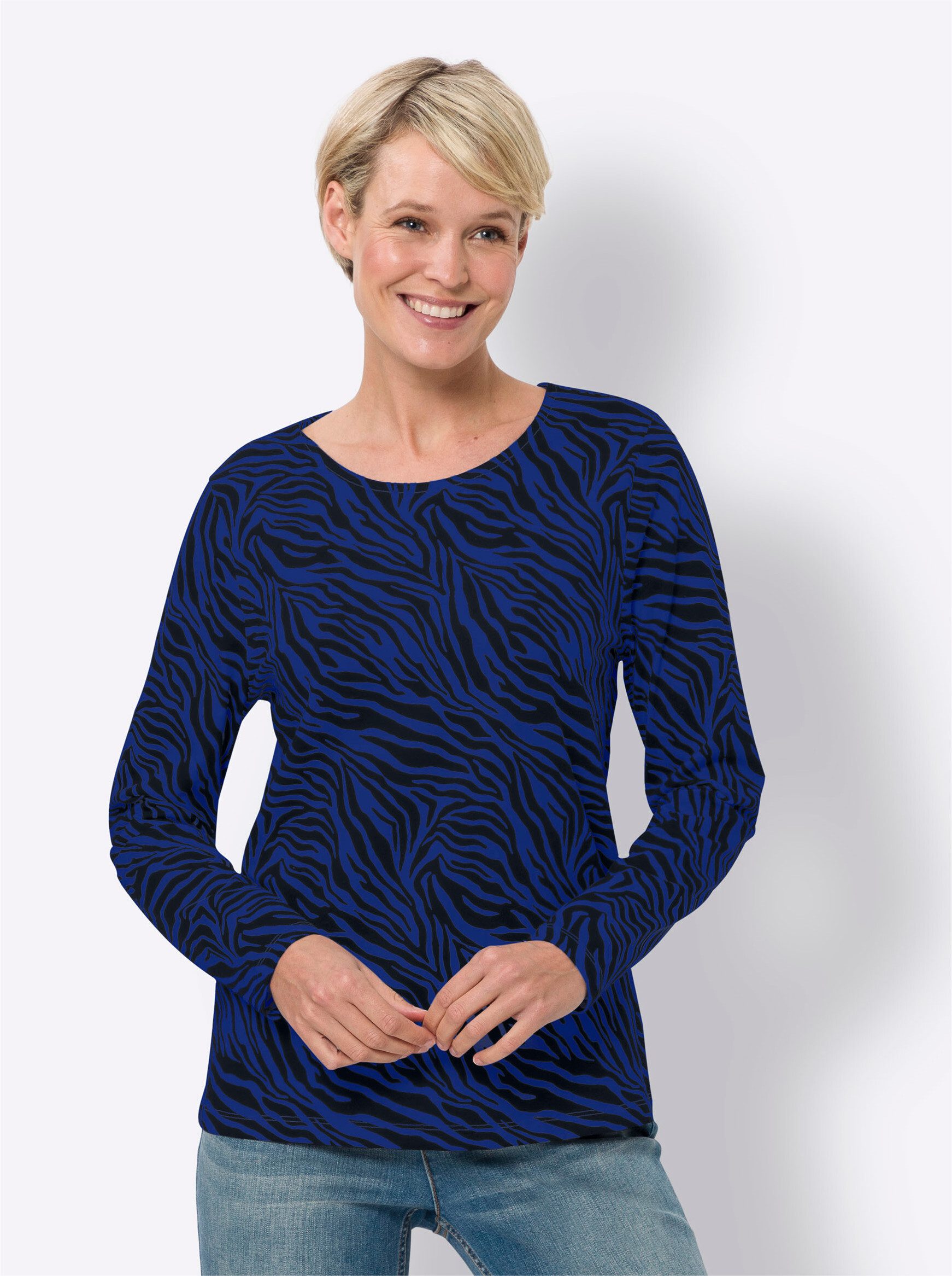 Sieh an! T-Shirt Langarm-Shirt Langarm