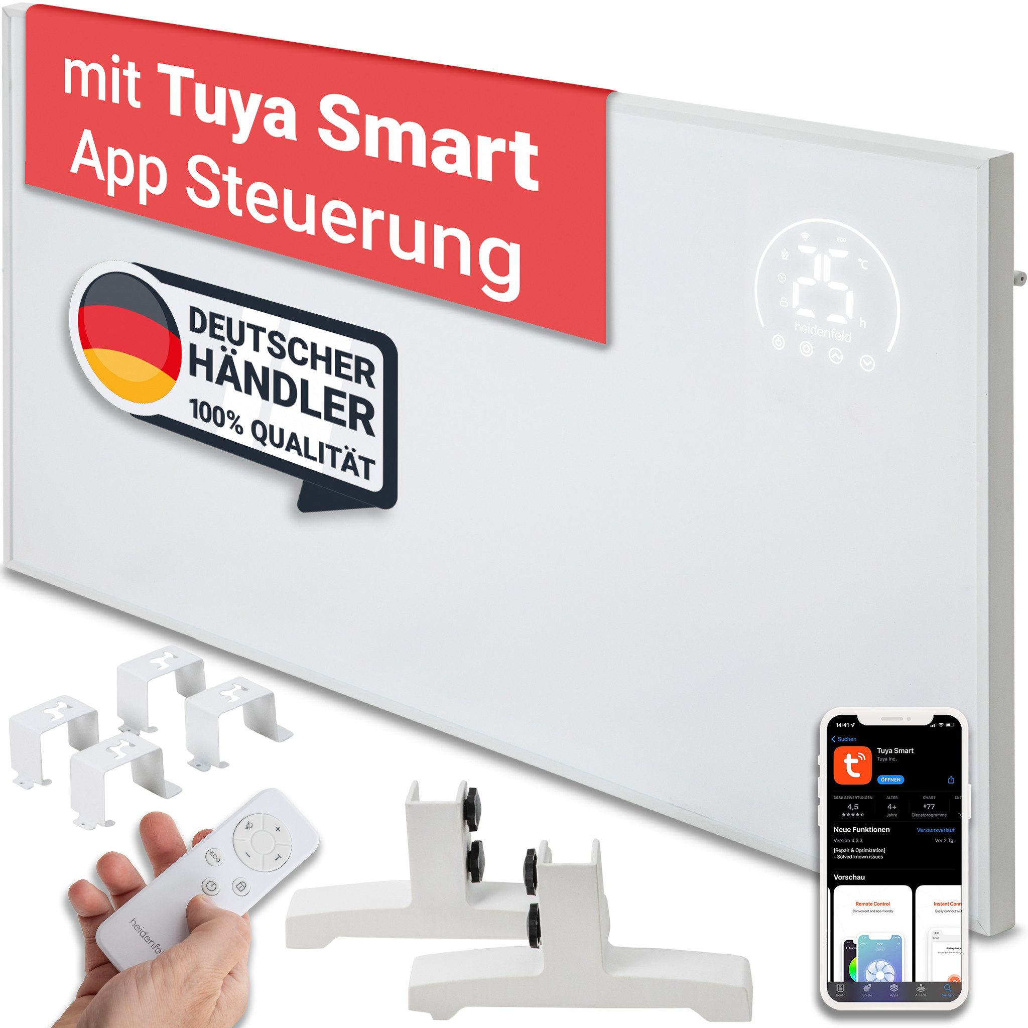 Heidenfeld Infrarotheizung HF-HP140, Kindersicherung- Standfüße - günstig online kaufen